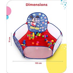 Babyhug Disney Mickey Ball Pool Set With 50 Colourful Balls for Kids |Ball Pit for Kids 2+ Years |Birthday Gift for Kids|BIS Certified
