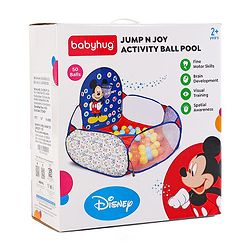 Babyhug Disney Mickey Ball Pool Set With 50 Colourful Balls for Kids |Ball Pit for Kids 2+ Years |Birthday Gift for Kids|BIS Certified