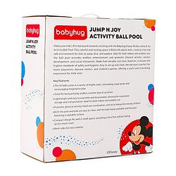 Babyhug Disney Mickey Ball Pool Set With 50 Colourful Balls for Kids |Ball Pit for Kids 2+ Years |Birthday Gift for Kids|BIS Certified