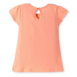 Babyhug Single Jersey Knit Half Sleeves A Line Frocks with Bow Applique Pack of 2 - Peach & Mint