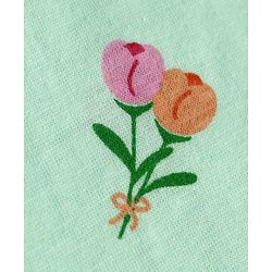 Babyhug Single Jersey Knit Half Sleeves A Line Frocks with Bow Applique Pack of 2 - Peach & Mint