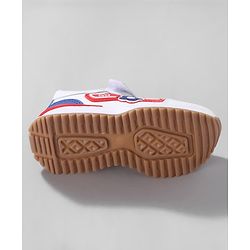 Cute Walk by Babyhug Sneaker with Velcro Closure Floral Applique - White & Royal Blue
