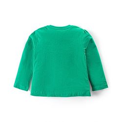 Babyhug Cotton Knit Full Sleeves Night Suit with Heart Print - Green