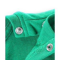 Babyhug Cotton Knit Full Sleeves Night Suit with Heart Print - Green