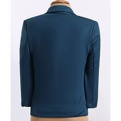 Babyhug Woven Full Sleeves Solid Colour 4 Piece Party Suit - Navy Blue