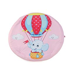 Babyhug Premium Elephant on Air Balloon Digital Print Playgym with Hanging Rattles- Purple