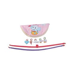 Babyhug Premium Elephant on Air Balloon Digital Print Playgym with Hanging Rattles- Purple