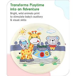 Babyhug Play Gym with Hanging Toys|Elephant on Air Balloon Theme Soft Activity Play Mat|Portable & Easy to Carry with Detachable Toys|2+ Months|Motor Skill Development |Ideal for gifting|BIS