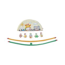 Babyhug Play Gym with Hanging Toys|Elephant on Air Balloon Theme Soft Activity Play Mat|Portable & Easy to Carry with Detachable Toys|2+ Months|Motor Skill Development |Ideal for gifting|BIS