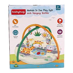 Babyhug Play Gym with Hanging Toys|Elephant on Air Balloon Theme Soft Activity Play Mat|Portable & Easy to Carry with Detachable Toys|2+ Months|Motor Skill Development |Ideal for gifting|BIS
