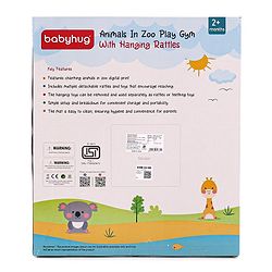 Babyhug Play Gym with Hanging Toys|Elephant on Air Balloon Theme Soft Activity Play Mat|Portable & Easy to Carry with Detachable Toys|2+ Months|Motor Skill Development |Ideal for gifting|BIS