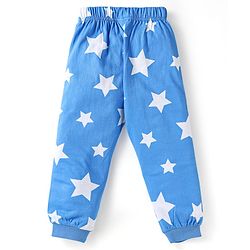 Babyhug Cotton Knit Full Sleeves Night Suit with Dino Print - Red & Blue