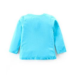 Babyhug Cotton Knit Full Sleeves Night Suit With Floral Print - Light Blue