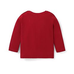 Babyhug Cotton Knit Full Sleeves T-Shirts with Stripes & Animal Graphics Pack of 5 - Blue Maroon & Yellow