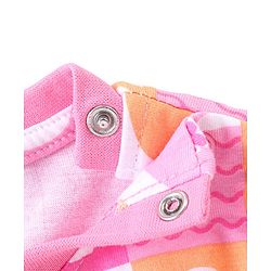 Babyhug Cotton Knit Full Sleeves Heart Printed Night Suit - Pink