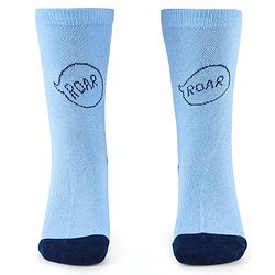 Cute Walk by Babyhug Anti-Bacterial Ankle Length Socks with Stripes & Lion Design Pack of 5 - Blue