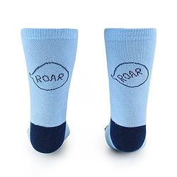 Cute Walk by Babyhug Anti-Bacterial Ankle Length Socks with Stripes & Lion Design Pack of 5 - Blue