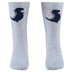 Cute Walk by Babyhug Anti-Bacterial Ankle Length Socks with Stripes & Lion Design Pack of 5 - Blue