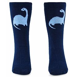 Cute Walk by Babyhug Anti-Bacterial Ankle Length Socks with Stripes & Lion Design Pack of 5 - Blue