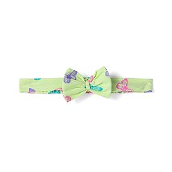 Babyhug Knit Half Sleeves Butterfly Printed Frock With Headband & Bloomer - Green