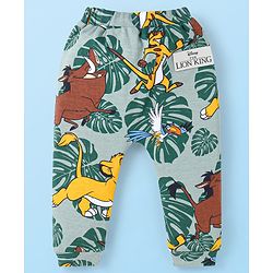 Babyhug Disney Interlock Knit Full Length Diaper Leggings With The Lion King Graphics Pack of 3 - Grey White & Yellow