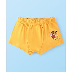Babyhug Disney Lycra Knit Briefs with The Lion King Graphics Pack Of 3 - Yellow Grey & Olive Green