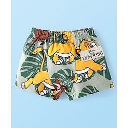 Babyhug Disney Lycra Knit Briefs with The Lion King Graphics Pack Of 3 - Yellow Grey & Olive Green