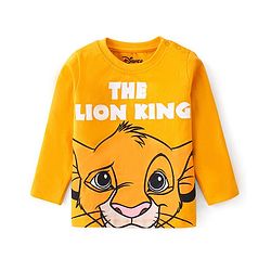 Babyhug Disney Single Jersey Knit Full Sleeves T-Shirts Lion King Graphics Pack of 3 - Beige Red & Yellow