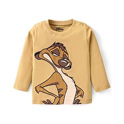 Babyhug Disney Single Jersey Knit Full Sleeves T-Shirts Lion King Graphics Pack of 3 - Beige Red & Yellow