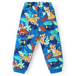 Babyhug Cotton Knit Full Sleeve Night Suit with Animals Print - Blue