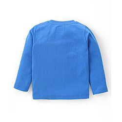 Babyhug Cotton Knit Full Sleeves Night Suit Skaters Print - Blue