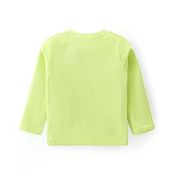 Babyhug Cotton Knit Full Sleeves Crocodile & Bear Printed Night Suit - Light Green