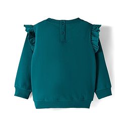 Babyhug Cotton Knit Full Sleeves Sweatshirts With Floral & Deer Print Pack of 2 - Purple & Teal Blue