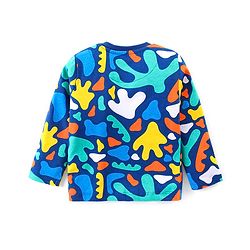 Babyhug Cotton Knit Full Sleeves Printed Night Suit - Navy