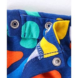 Babyhug Cotton Knit Full Sleeves Printed Night Suit - Navy