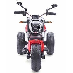 Babyhug Super Harley Kids Three Wheel Battery Operated Ride on Bike With Music & Lights - Red