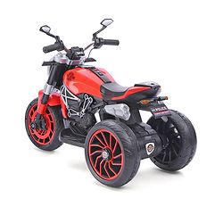 Babyhug Super Harley Kids Three Wheel Battery Operated Ride on Bike With Music & Lights - Red