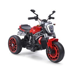 Babyhug Super Harley Kids Three Wheel Battery Operated Ride on Bike With Music & Lights - Red