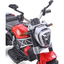 Babyhug Super Harley Kids Three Wheel Battery Operated Ride on Bike With Music & Lights - Red