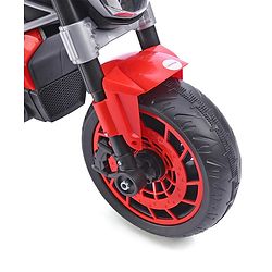 Babyhug Super Harley Kids Three Wheel Battery Operated Ride on Bike With Music & Lights - Red