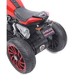 Babyhug Super Harley Kids Three Wheel Battery Operated Ride on Bike With Music & Lights - Red