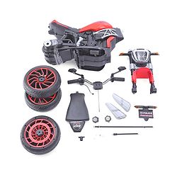 Babyhug Super Harley Kids Three Wheel Battery Operated Ride on Bike With Music & Lights - Red