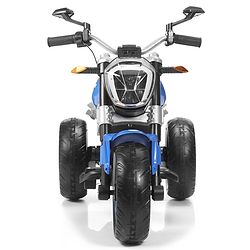 Babyhug Super Harley Kids Three Wheel Battery Operated Ride on Bike With Music & Lights - Blue| With Music & Lights| Pre-loaded Music with USB & AUX| Easy to Assemble| Comfortable Seat| Easy to Operate| Rechargeable Battery