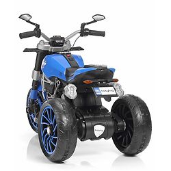 Babyhug Super Harley Kids Three Wheel Battery Operated Ride on Bike With Music & Lights - Blue| With Music & Lights| Pre-loaded Music with USB & AUX| Easy to Assemble| Comfortable Seat| Easy to Operate| Rechargeable Battery