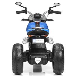 Babyhug Super Harley Kids Three Wheel Battery Operated Ride on Bike With Music & Lights - Blue| With Music & Lights| Pre-loaded Music with USB & AUX| Easy to Assemble| Comfortable Seat| Easy to Operate| Rechargeable Battery
