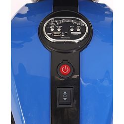 Babyhug Super Harley Kids Three Wheel Battery Operated Ride on Bike With Music & Lights - Blue| With Music & Lights| Pre-loaded Music with USB & AUX| Easy to Assemble| Comfortable Seat| Easy to Operate| Rechargeable Battery