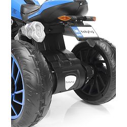 Babyhug Super Harley Kids Three Wheel Battery Operated Ride on Bike With Music & Lights - Blue| With Music & Lights| Pre-loaded Music with USB & AUX| Easy to Assemble| Comfortable Seat| Easy to Operate| Rechargeable Battery