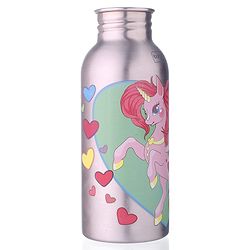 Babyhug Unicorn Theme Stainless Steel Color Changing Magic Bottle Pink |Leak Resistant|BPA Free|Rust Proof|600 ml