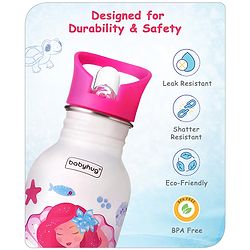 Babyhug Unicorn Theme Stainless Steel Color Changing Magic Bottle Pink |Leak Resistant|BPA Free|Rust Proof|600 ml