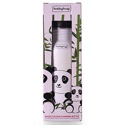 Babyhug Panda Theme Stainless Steel Color Changing Magic Bottle White|Leak Resistant|BPA Free|Rust Proof|600 ml